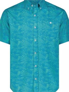 2 for $30 sale: Anglr aqua blue tropical button down fishing/ performance shirt